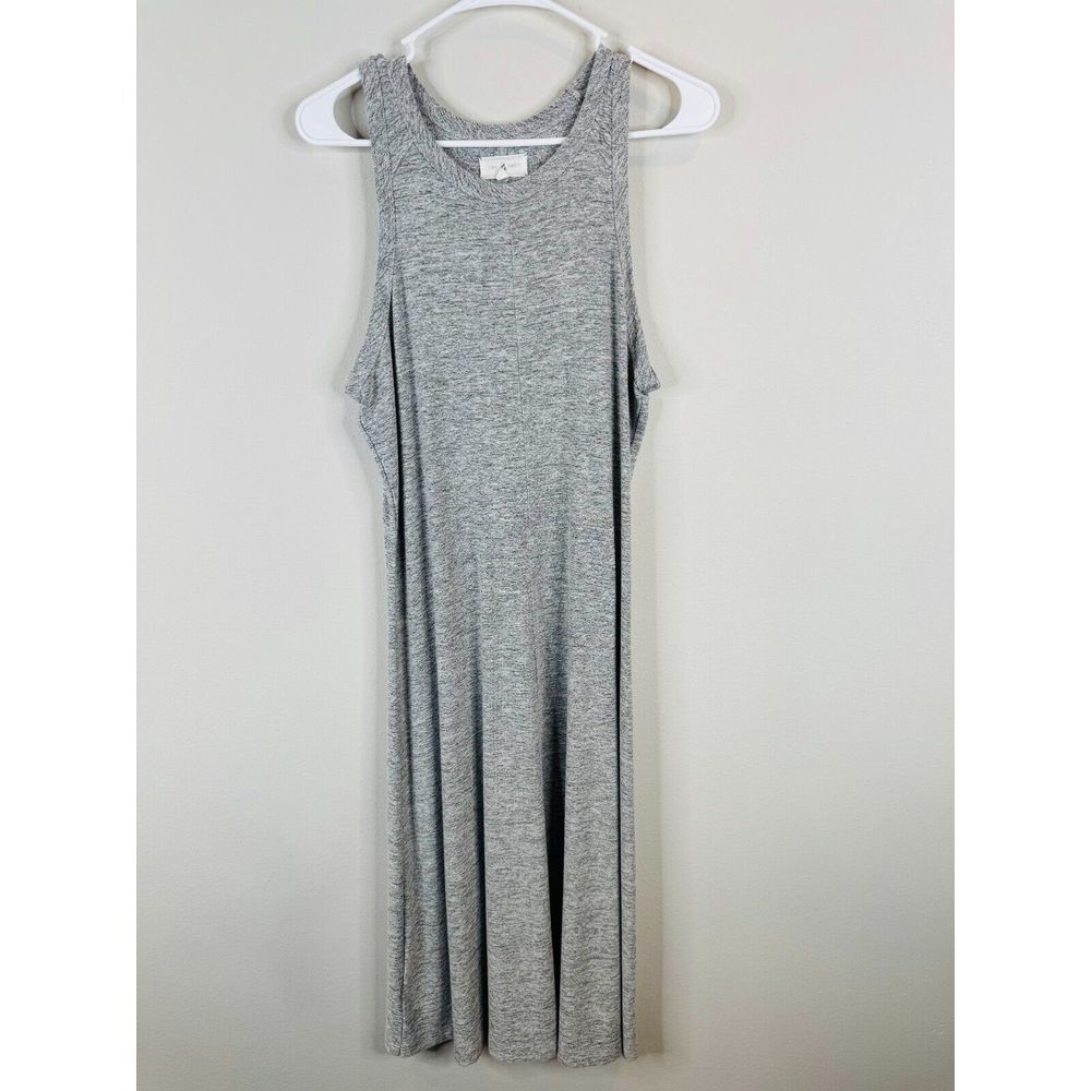 Lou & Grey Dress‎ Womens Size L Gray Crew Neck Sleeveless Cozy Knit Fall Midi